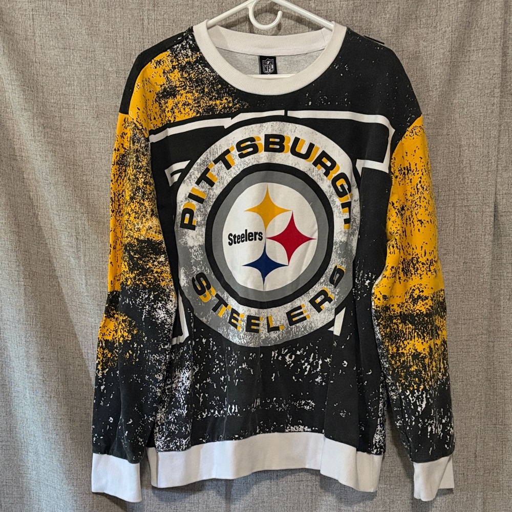 NFL Pittsburgh Steelers All Over Print Crew Neck Sweatshirt